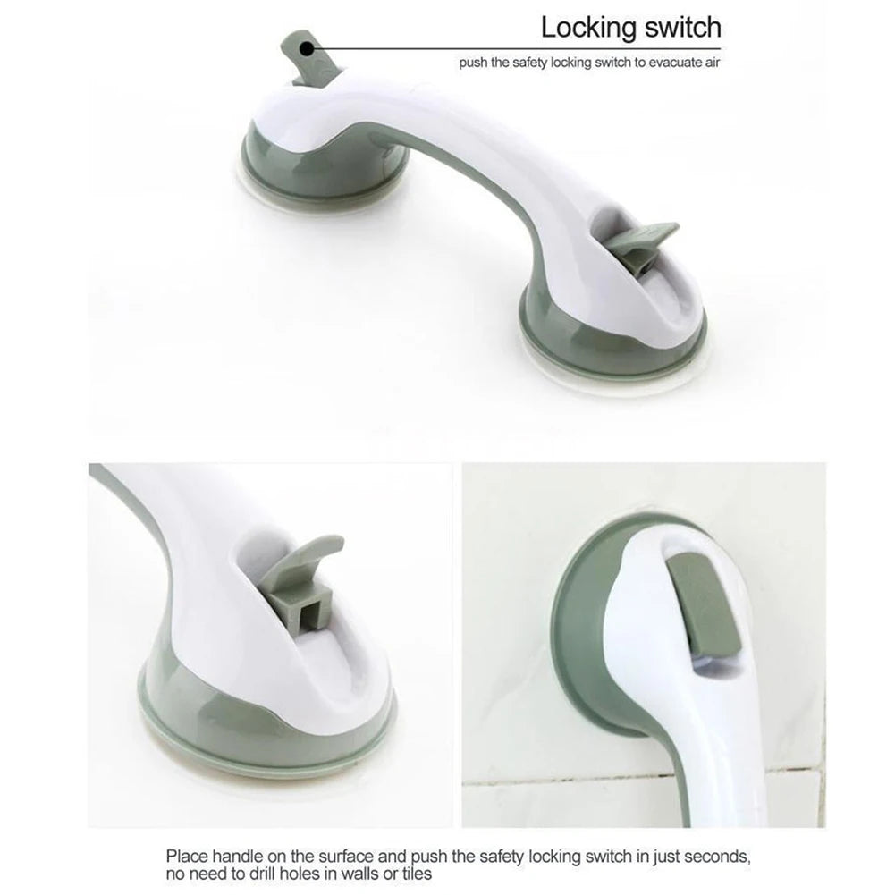 1PC Bathroom Strong Vacuum Suction Cup Handle Anti Slip Support Helping Grap Bar for elderly Safety Bath Shower Grab Bar