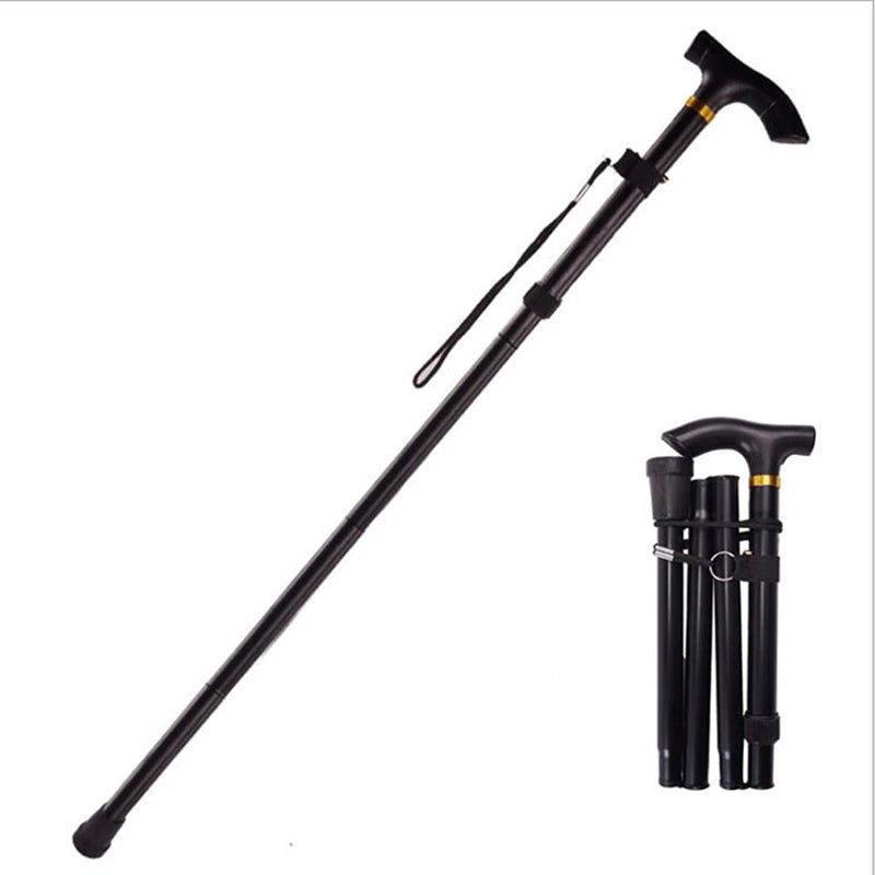 Adjustable Walking Poles Trekking Poles Aluminum Alloy Metal Foldable Cane Crutches Pole For Elderly People Hiking Stick