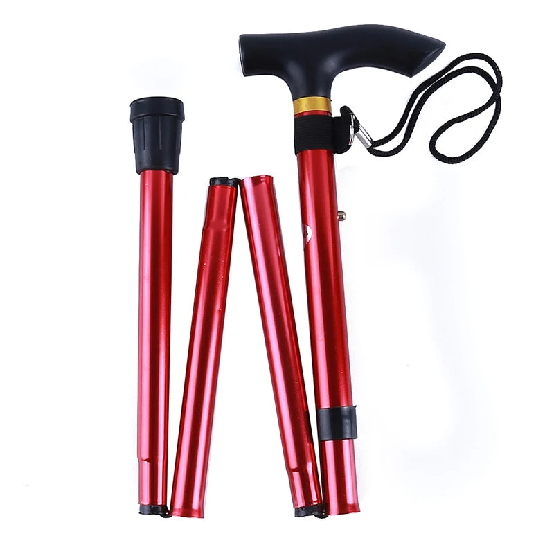 Adjustable Walking Poles Trekking Poles Aluminum Alloy Metal Foldable Cane Crutches Pole For Elderly People Hiking Stick