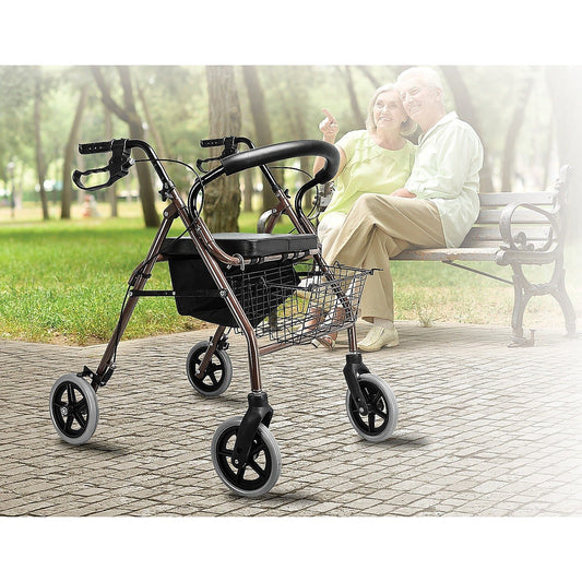 Rollator Walker Walking Frame With Wheels Zimmer Mobility Aids Seat